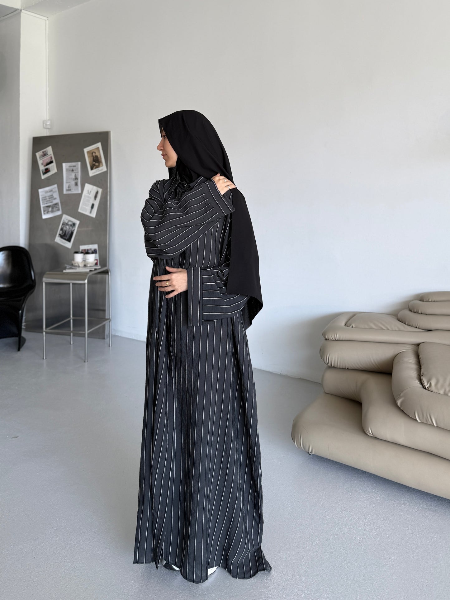 Antrasit linen Ferace