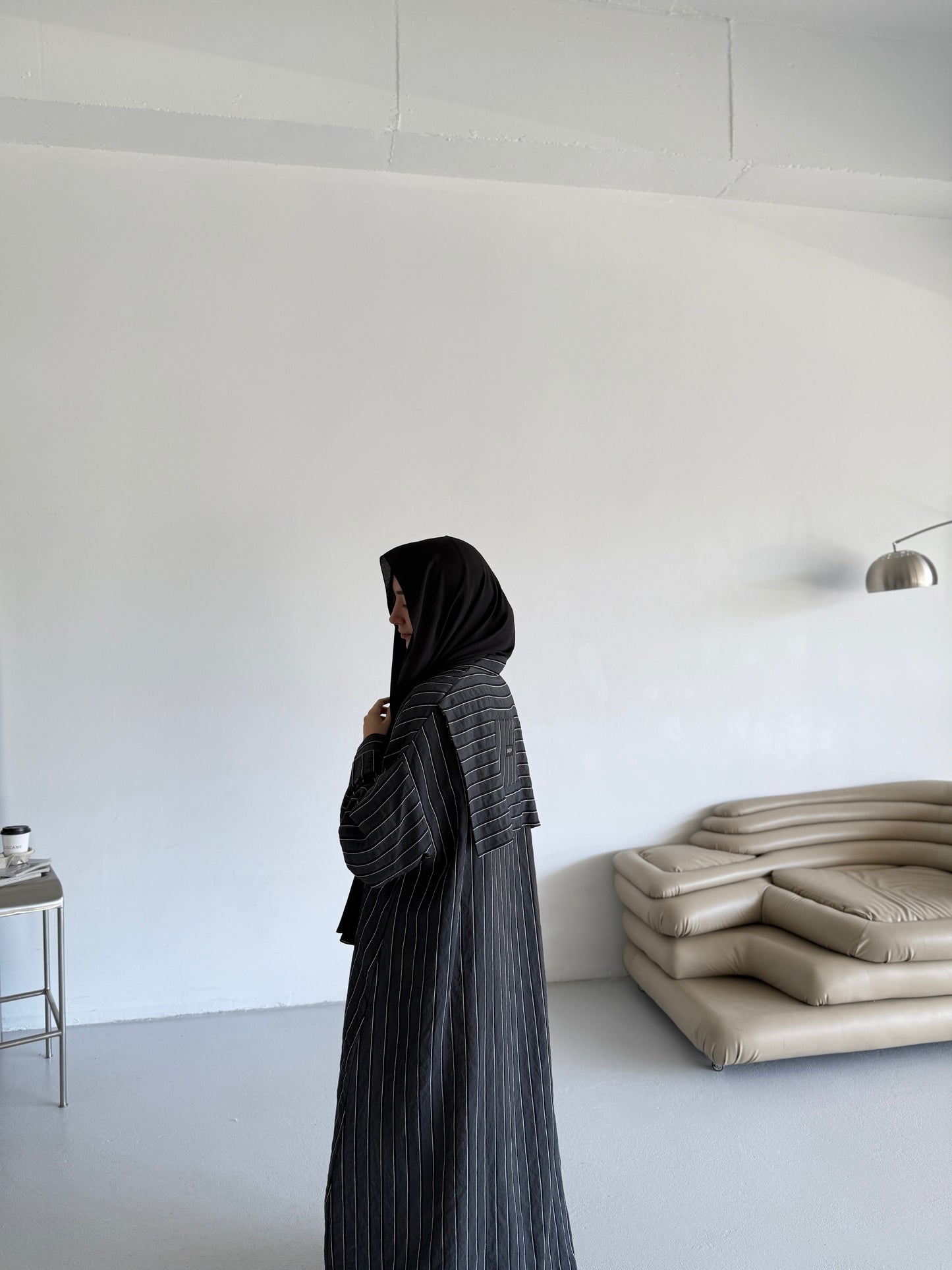 Antrasit linen Ferace