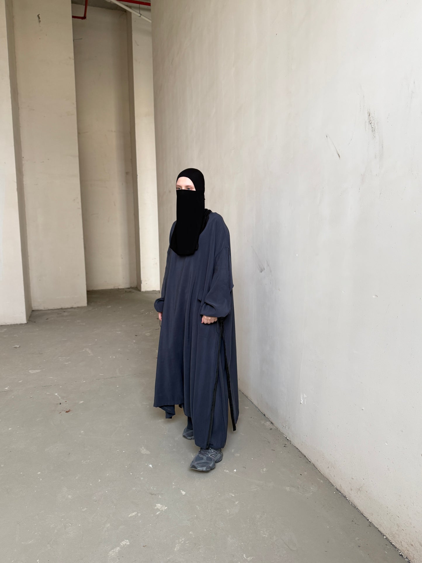 İndigo şalvarlı takım