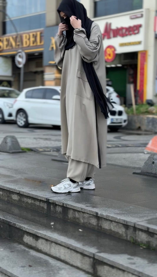 Bej Şalvarlı takım